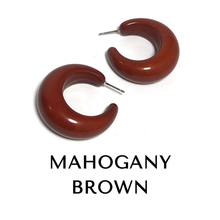 Load image into Gallery viewer, Chunky Lucille Lucite Hoop Earrings