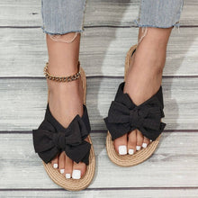 Load image into Gallery viewer, Textured Bow Flip Flop