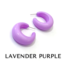 Load image into Gallery viewer, Chunky Lucille Lucite Hoop Earrings