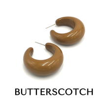Load image into Gallery viewer, Chunky Lucille Lucite Hoop Earrings