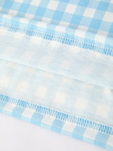 Load image into Gallery viewer, Fall Halloween &amp; Thanksgiving Pumpkin Embroidery Smocking Blue Plaid Dress