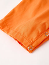 Load image into Gallery viewer, Fall Thanksgiving&amp;Halloween Orange Pumpkin Smock Embroidery Baby Boy Romper