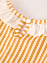 Load image into Gallery viewer, Fall Thanksgiving Orange Pumpkin Smock Embroidery Baby Girl Dress