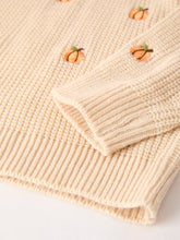 Load image into Gallery viewer, Fall Halloween &amp; Thanksgiving Girls Pumpkin Embroidered Sweater +Bell Bottom Pants Set
