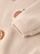 Load image into Gallery viewer, Thanksgiving Halloween Pumpkin Sequin Sweater – Beige, Perfect for Fall