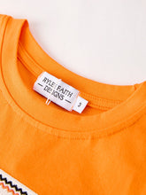 Load image into Gallery viewer, Halloween Striped Boy Set with Cat Smocking Embroidery –  Perfect for Fall