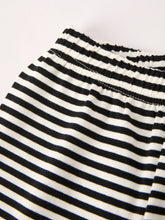 Load image into Gallery viewer, Halloween Striped Boy Set with Cat Smocking Embroidery –  Perfect for Fall