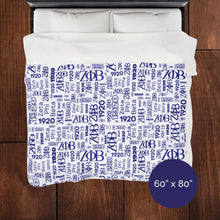 Load image into Gallery viewer, Zeta Phi Beta Velveteen Throw