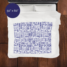 Load image into Gallery viewer, Zeta Phi Beta Velveteen Throw