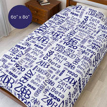 Load image into Gallery viewer, Zeta Phi Beta Velveteen Throw