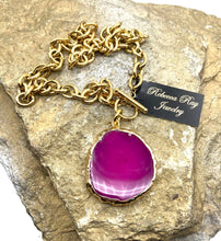 Load image into Gallery viewer, Agate Charm Statement Necklace