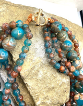 Load image into Gallery viewer, Chunky Multi Strand Necklace and Earring Set