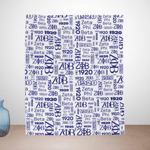 Load image into Gallery viewer, Zeta Phi Beta Velveteen Throw