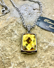 Load image into Gallery viewer, Multi Faceted Crystal Chartreuse Necklace