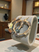 Load image into Gallery viewer, Colorful Crystal Bangle Hoop Earrings