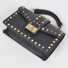 Load image into Gallery viewer, Studded Top Handle Clutch, mustard