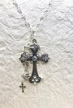 Load image into Gallery viewer, Silver Cross Charm Necklace
