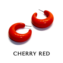 Load image into Gallery viewer, Chunky Lucille Lucite Hoop Earrings
