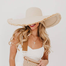 Load image into Gallery viewer, Lake Shore Drive Wide Fringe Sun Hat