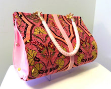 Load image into Gallery viewer, Pink Carnation Chenille Clutch