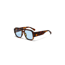 Load image into Gallery viewer, Tortoise Square Aviator / Green Tinted Lens