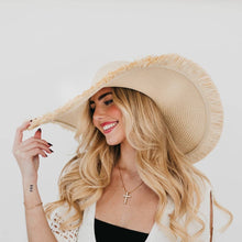 Load image into Gallery viewer, Lake Shore Drive Wide Fringe Sun Hat