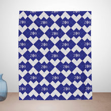 Load image into Gallery viewer, Zeta Phi Beta Argyle Plush Throw