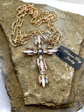 Load image into Gallery viewer, Crystal Cross  Statement Necklace