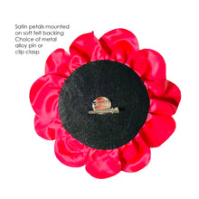 Load image into Gallery viewer, Statement Flower Satin Brooch