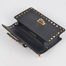 Load image into Gallery viewer, Studded Top Handle Clutch, mustard