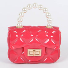 Load image into Gallery viewer, Mini Bag with Pearl Handle,  Red