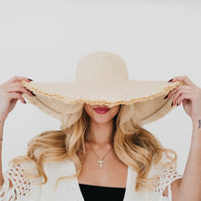 Load image into Gallery viewer, Lake Shore Drive Wide Fringe Sun Hat