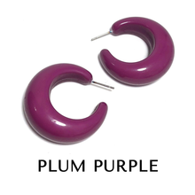 Load image into Gallery viewer, Chunky Lucille Lucite Hoop Earrings