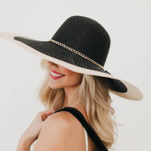 Load image into Gallery viewer, Miami Summer Wide Floppy Sun Hat: Black