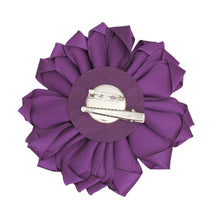 Load image into Gallery viewer, Flower Brooch w/pearls - Purple