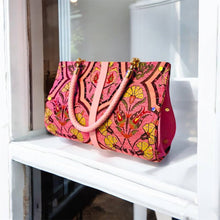 Load image into Gallery viewer, Pink Carnation Chenille Clutch