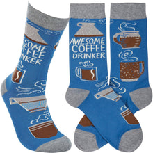 Load image into Gallery viewer, Awesome Coffee Drinker Socks