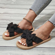 Load image into Gallery viewer, Textured Bow Flip Flop