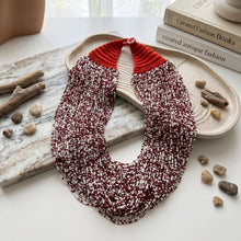 Load image into Gallery viewer, Mixed Deep Red White 100 Strand Bead Necklace
