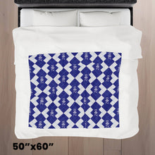 Load image into Gallery viewer, Zeta Phi Beta Argyle Plush Throw