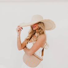 Load image into Gallery viewer, Lake Shore Drive Wide Fringe Sun Hat