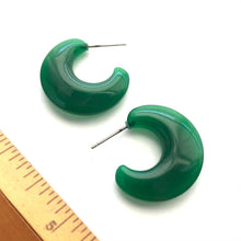 Load image into Gallery viewer, Art Deco Flat Hoop Earrings