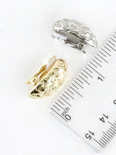 Load image into Gallery viewer, Textured Oval Weave Clip-On Earrings - Gold