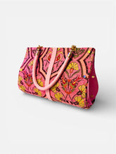 Load image into Gallery viewer, Pink Carnation Chenille Clutch