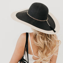 Load image into Gallery viewer, Miami Summer Wide Floppy Sun Hat: Black