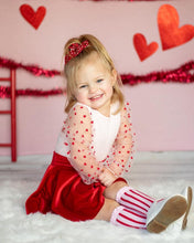 Load image into Gallery viewer, Destinee Sheer Sleeve Top &amp; Leotard - Queen of Hearts