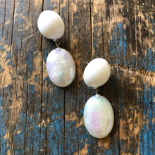 Load image into Gallery viewer, White Aurora Borealis Aura Glow Jelly Bean Earrings