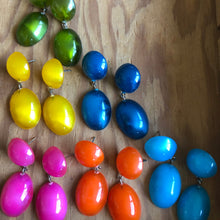 Load image into Gallery viewer, Navy Blue Aura Glow Jelly Bean Earrings