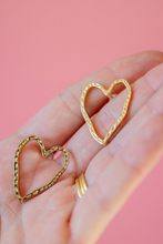 Load image into Gallery viewer, Gold XL Heart Studs
