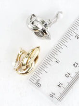 Load image into Gallery viewer, Bold Twisted Knot Clip-On Door Knocker Earrings,  Rhodium